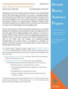 Cleveland's Legal Aid and CMHA awarded $100,000 to help youth.